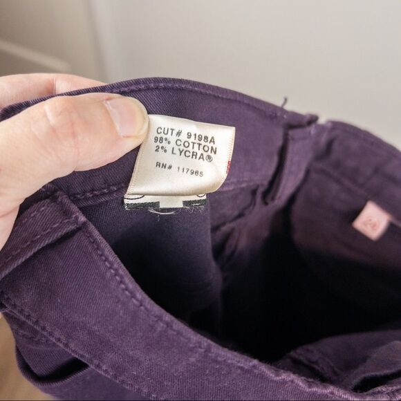 J Brand Womens Skinny Leg Jeans Aubergine Size 24 Purple Stretch Low Rise - Picture 8 of 11